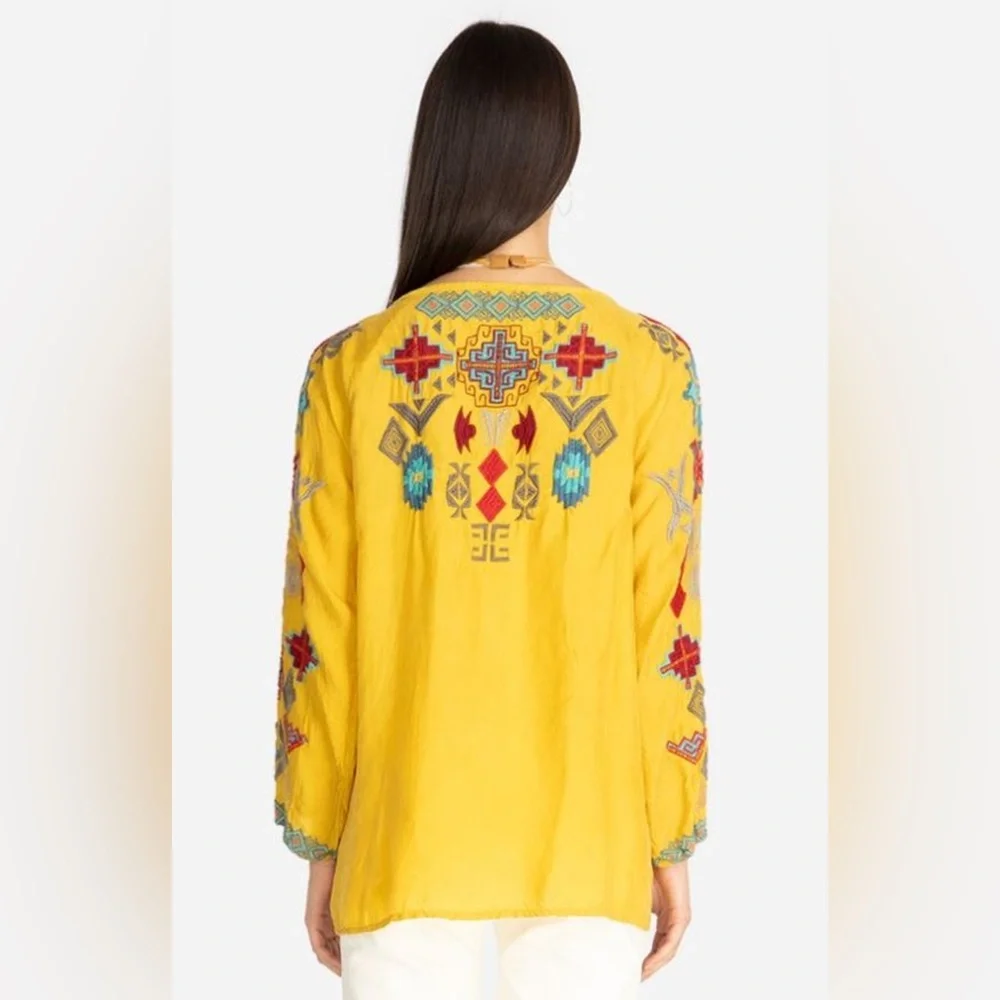 Johnny Was Biya Ziggy cupra blouse - Picture 2 of 6
